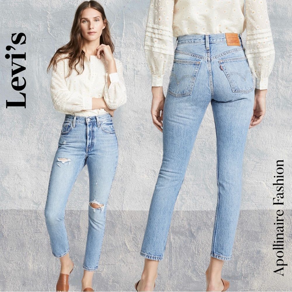 Levi's 501 Buttonfly High Rise Women's Light Blue Jeans Size 30 NWT